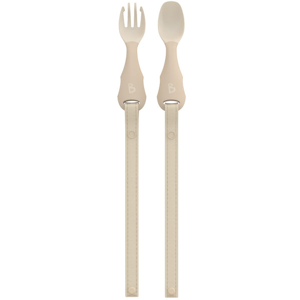 Bibado - Handi Cutlery - Attachable Baby Cutlery : Blush Two Pack