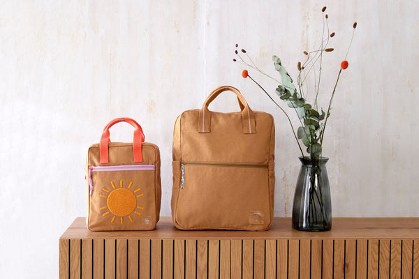 Lassig - Little Gang - Square Backpack Small GOTS - Little One & Me Caramel