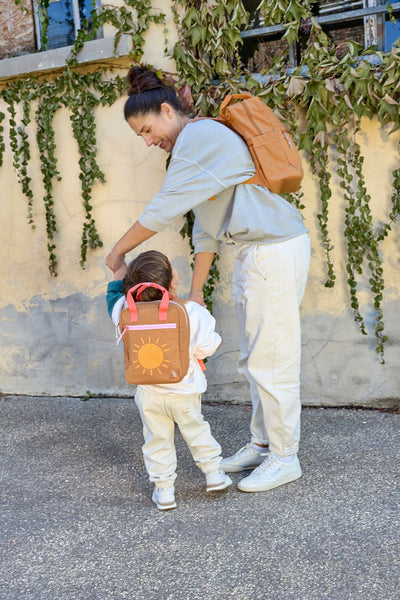 Lassig - Little Gang - Square Backpack Small GOTS - Little One & Me Caramel