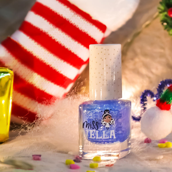 Miss Nella - Peel Off Nail Polish - Elephunky - Sparkly Blue