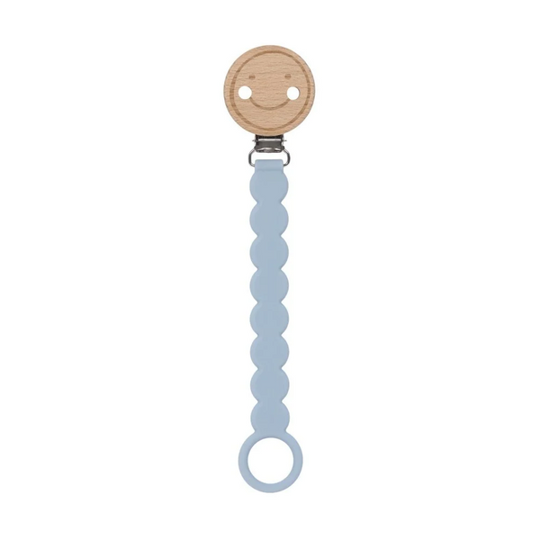 Lassig - Soother Holder Wood/Silicone Tiny Smile Maple