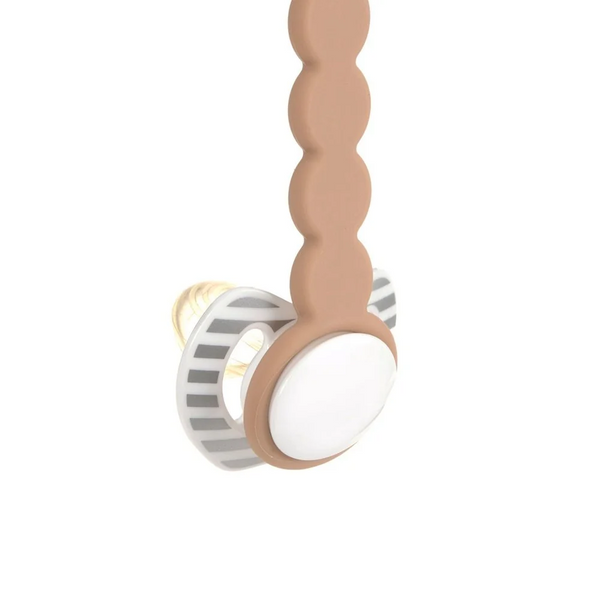Lassig - Soother Holder Wood/Silicone Tiny Smile Maple