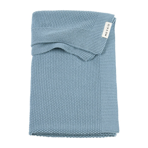 Meyco Baby - Blanket Mini Relief Jeans Blue