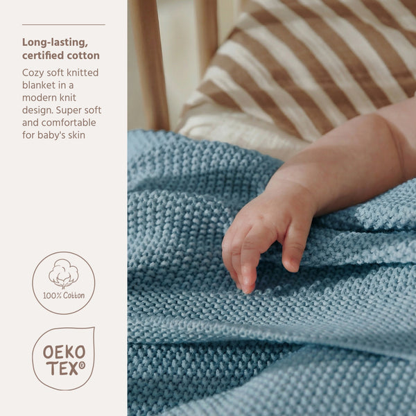 Meyco Baby - Blanket Mini Relief Jeans Blue