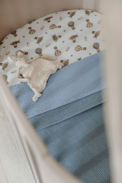 Meyco Baby - Blanket Mini Relief Jeans Blue