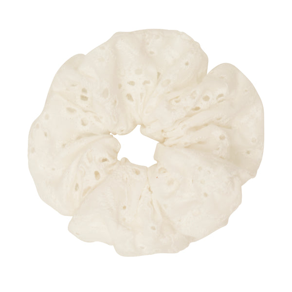 Mimi & Lula - Broderie scrunchie WHITE