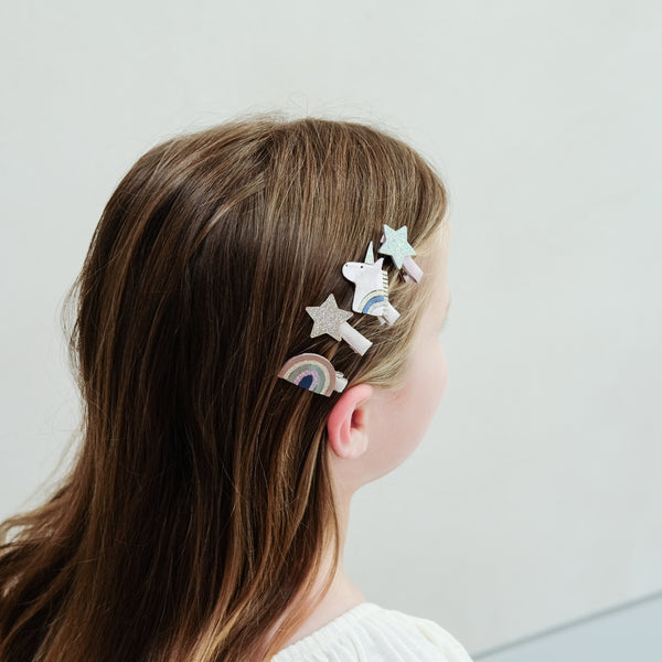 Mimi & Lula - Celeste unicorn mini clips