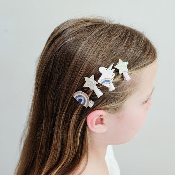 Mimi & Lula - Celeste unicorn mini clips