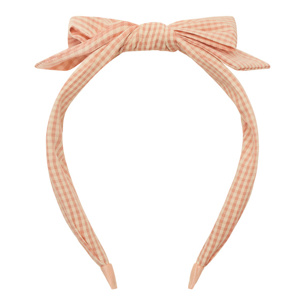 Mimi & Lula - Peach gingham edie bow alice