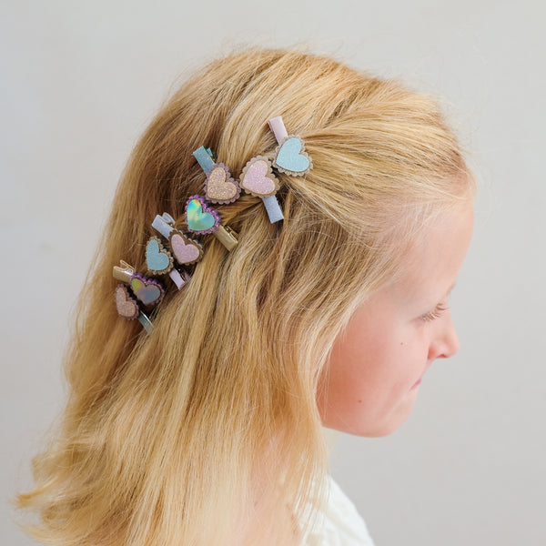 Mimi & Lula - Scalloped Heart Salon Hair Clips