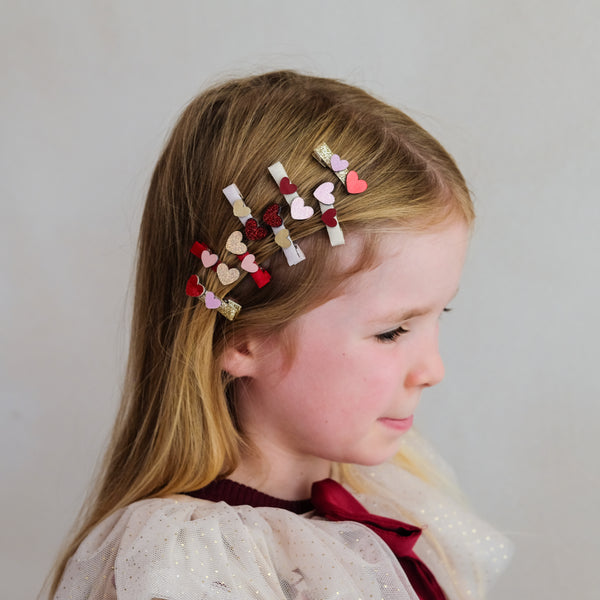 Mimi & Lula - Teeny Weeny Heart Salon Hair Clips