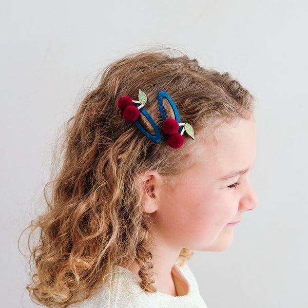 Mimi & Lula - Pom Pom Cherries Hair Clips