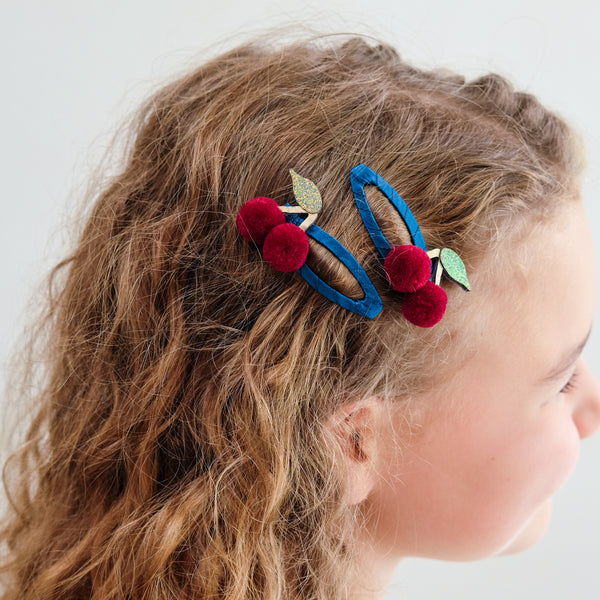 Mimi & Lula - Pom Pom Cherries Hair Clips