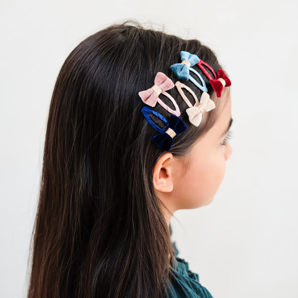Mimi & Lula - Tinkerbell Velvet Bow Mini Hair Clips