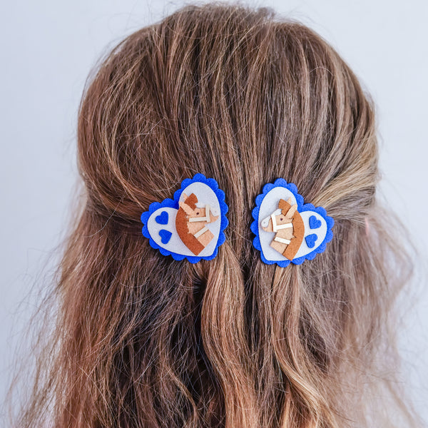 Mimi & Lula - Pony Scalloped Heart Salon Hair Clips