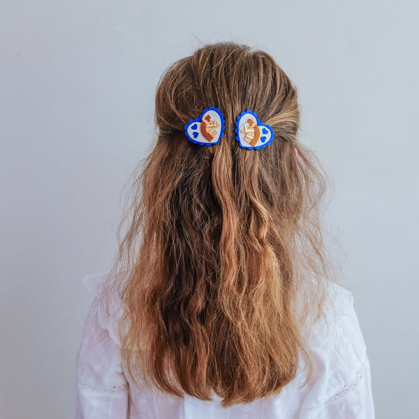 Mimi & Lula - Pony Scalloped Heart Salon Hair Clips