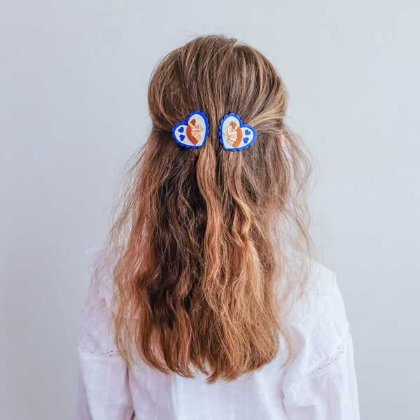 Mimi & Lula - Pony Scalloped Heart Salon Hair Clips