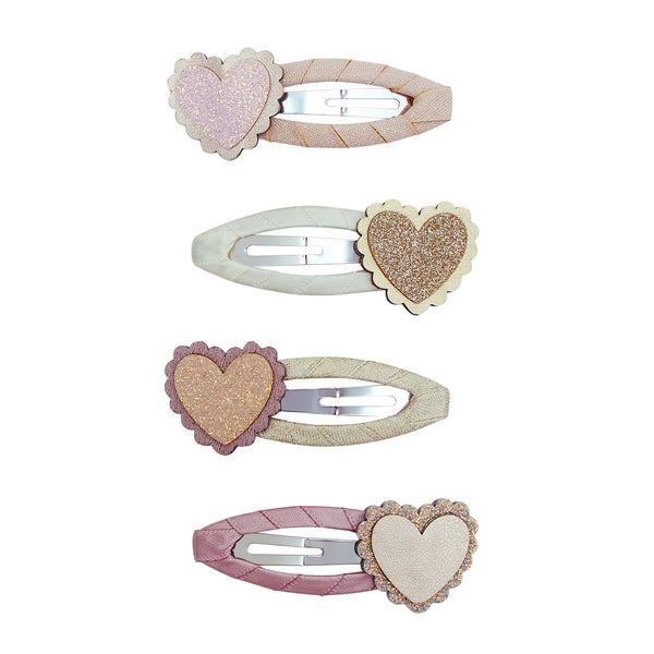 Mimi & Lula - Scalloped Heart Hair Clips