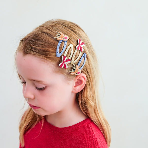 Mimi & Lula - Rudolph And Bow Hair Clips