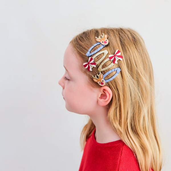 Mimi & Lula - Rudolph And Bow Hair Clips
