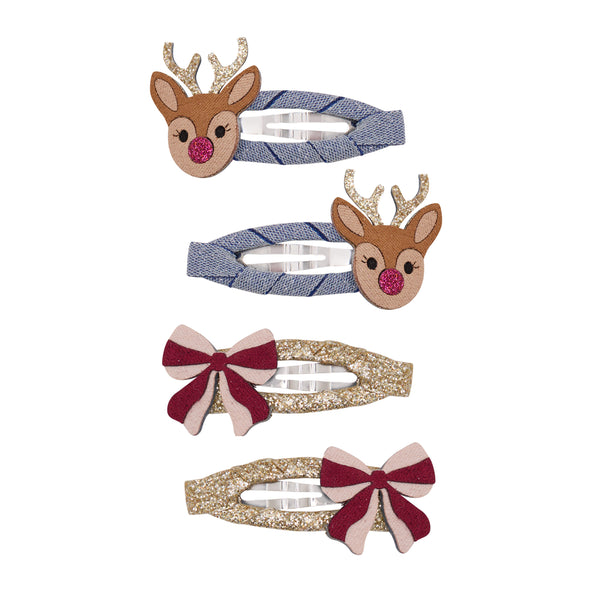 Mimi & Lula - Rudolph And Bow Hair Clips