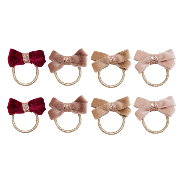 Mimi & Lula - Glitter Velvet Bow Hair Ties