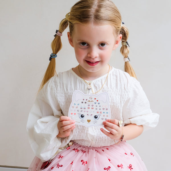 Mimi & Lula - Kittybow Stick On Earrings