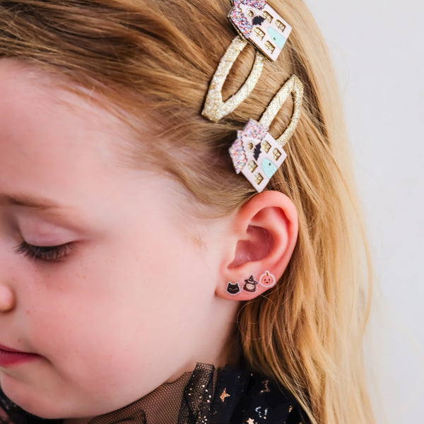 Mimi & Lula - Haunted House Stick On Earrings
