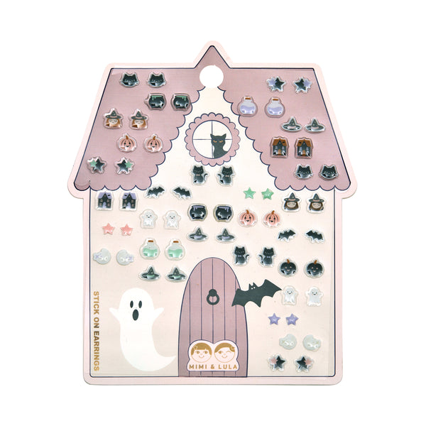 Mimi & Lula - Haunted House Stick On Earrings