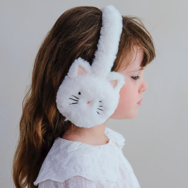 Mimi & Lula - Cream Kitty Cat Earmuffs