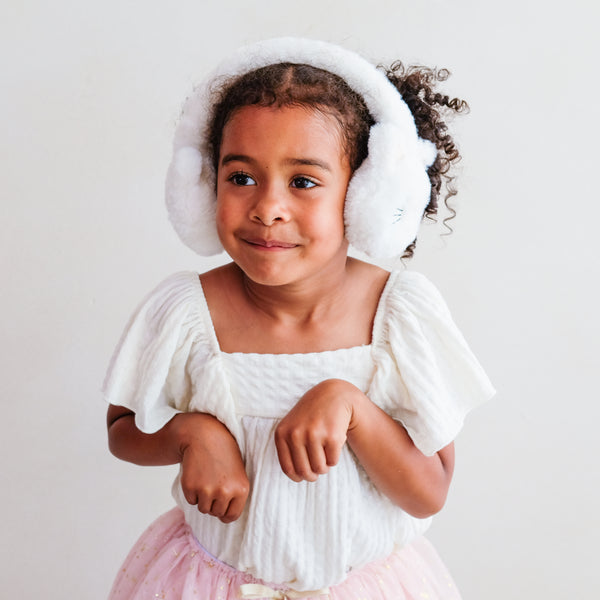 Mimi & Lula - Cream Kitty Cat Earmuffs