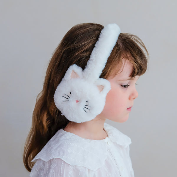 Mimi & Lula - Cream Kitty Cat Earmuffs