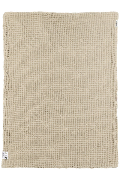 Meyco Baby - Waffle Teddy crib bed blanket - Taupe - 75x100cm