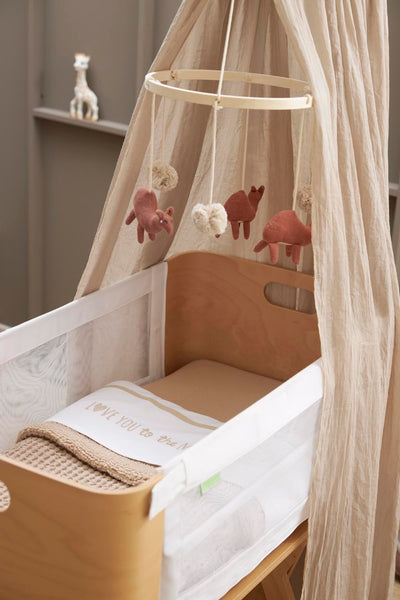 Meyco Baby - Waffle Teddy crib bed blanket - Taupe - 75x100cm