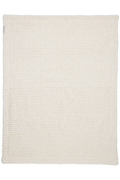 Meyco Baby - Waffle Teddy crib bed blanket - Taupe - 75x100cm