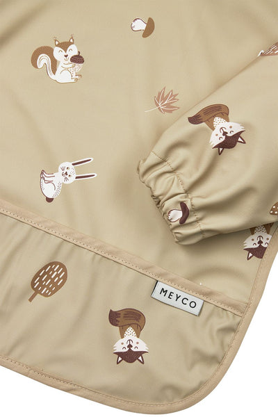 Meyco Baby - Bib with sleeves - Branches Sand