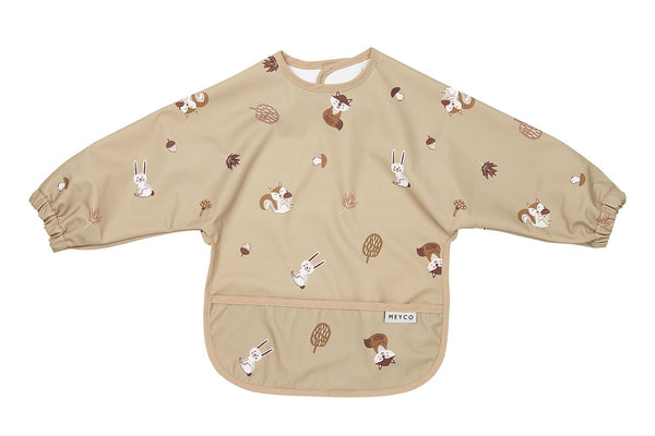 Meyco Baby - Bib with sleeves - Branches Sand