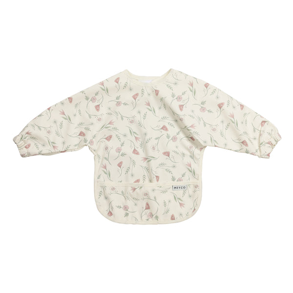 Meyco Baby - Bib with sleeves Flower Multicolour