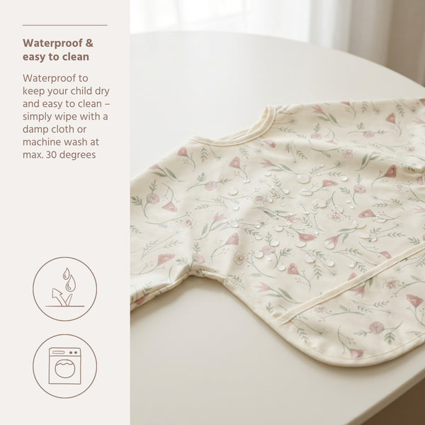 Meyco Baby - Bib with sleeves Flower Multicolour