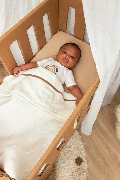 Meyco Baby - Knots crib bed blanket - Offwhite - 75x100cm