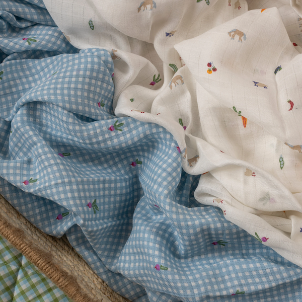 Avery Row - Muslin Swaddle - Radish