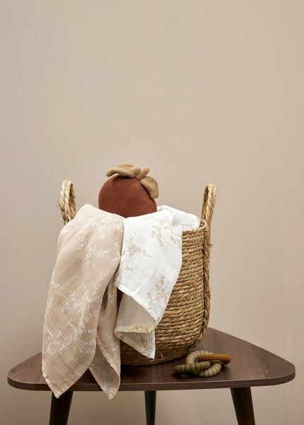 Meyco Baby - Swaddle - 2-pack - muslin - Branches Sand - 120x120cm