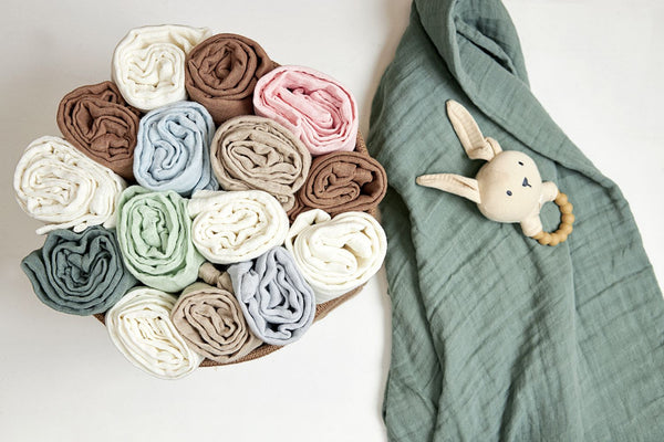 Meyco Baby - Swaddle - 2-pack - pre-washed muslin - Uni soft rose/rose - 120x120cm