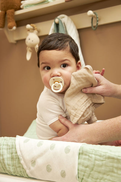 Meyco Baby - Facecloth - 3-pack - pre-washed muslin - Uni offwhite/soft sand/taupe - 30x30cm