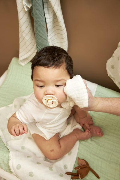 Meyco Baby - Facecloth - 3-pack - pre-washed muslin - Uni offwhite/soft sand/taupe - 30x30cm