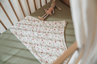 Meyco Baby - Swaddle 2-Pack Pre-washed Muslin Flower Multicolour