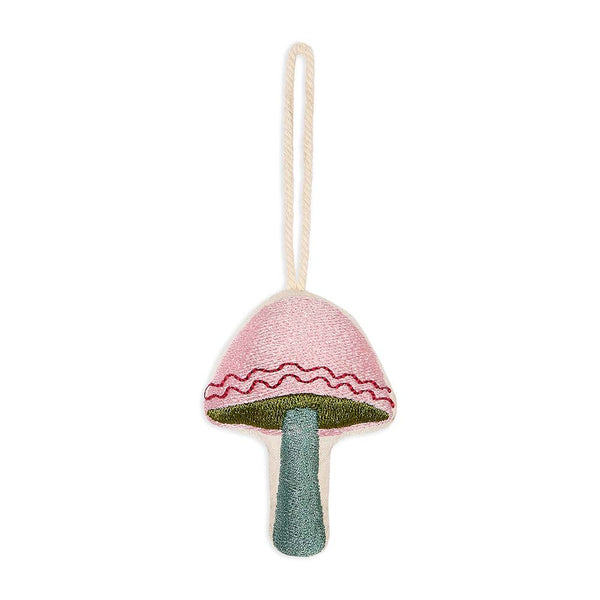 Avery Row - Embroidered Tree Decoration - Mushroom