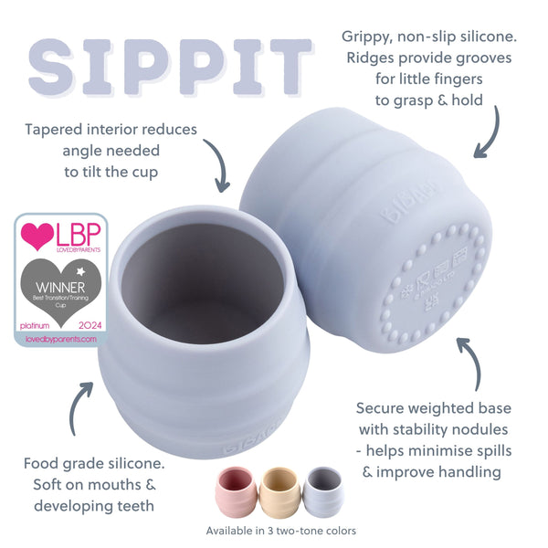 Bibado - Sippit™ Silicone Trainer Cup 2-Pack: Mist