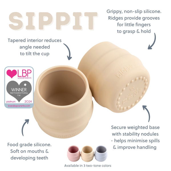 Bibado - Sippit™ Silicone Trainer Cup 2-Pack: Fawn