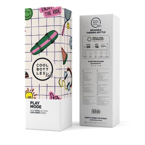 Cool Bottles - Kids 500ml -Explorer Series - Play Mode